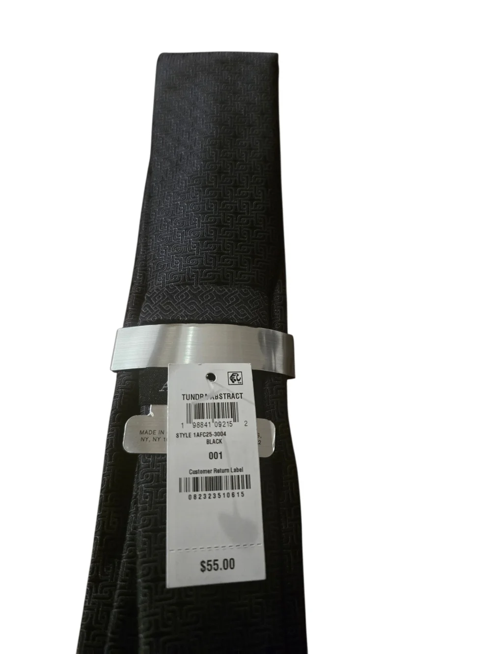 Alfani Men's Black Patterned Dress Tie